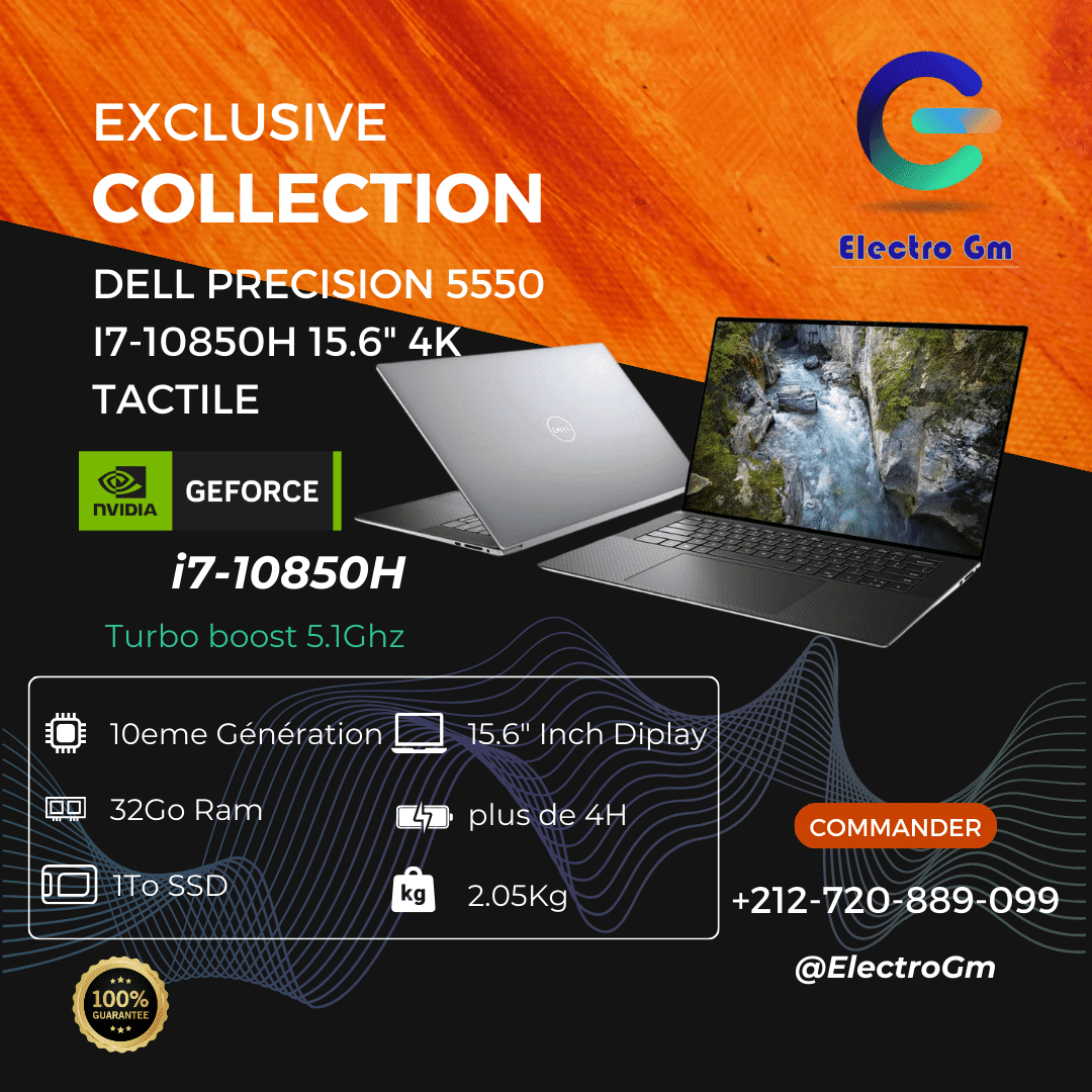 Dell Precision 5550 / Tactile 4K/ i7-10850H 32/1to